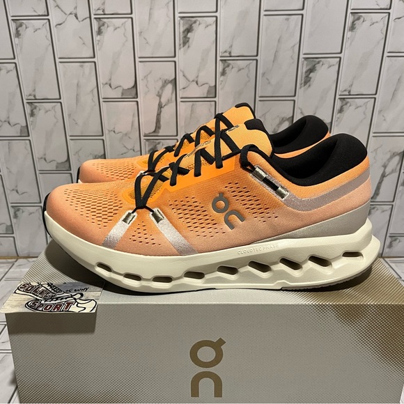 New On Cloud Cloudsurfer 2 Running Shoes Training Gym Sneakers Grey Orange Mens